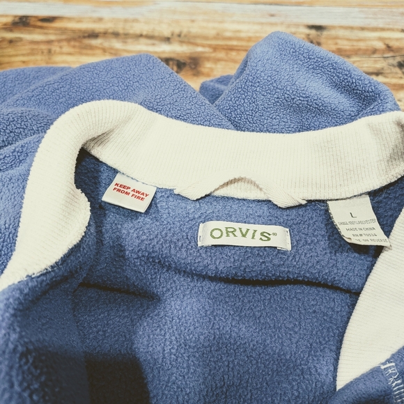 Vintage Orvis Housecoat Blue Large - Picture 5 of 5